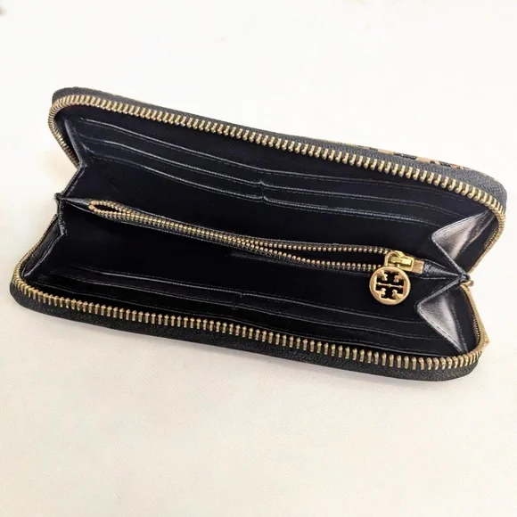 Wallet! Tory Burch Robinson Leopard Print Long Zip Design LUXURY Lightly used! - Picture 2 of 5